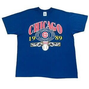 Vintage 1989 Chicago Cubs graphic tee single stitch Made in USA XL